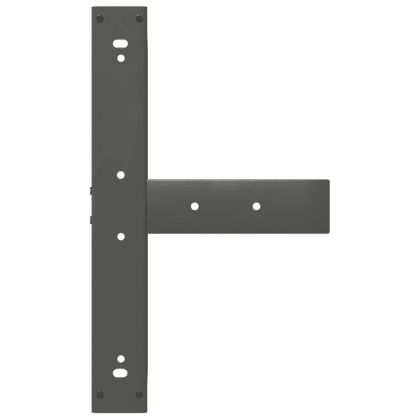 Крака за бар маса, Т-образни, 2 бр., антрацит, 60x35x(110-111) см, стомана