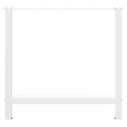 Крака за трапезна маса, бели, 2 бр., 70 x (72-73) см, стомана