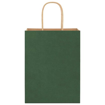 Хартиени торбички 250 бр с дръжки зелени 21x11x28 см