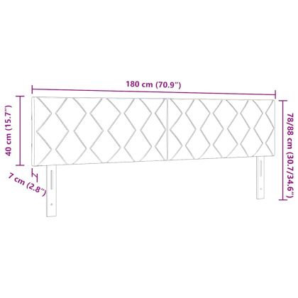 Облегалка за глава с таблото Черно 180 cm Изкуствена