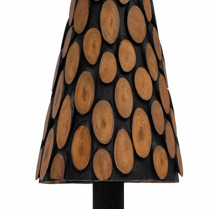 Коледно дърво с поставка Кафяво 150 cm Тиково дърво масив