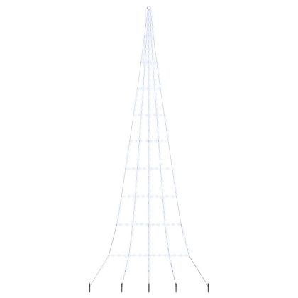 LED коледна елха с колчета за земя Хладно бяло 511 см Метал