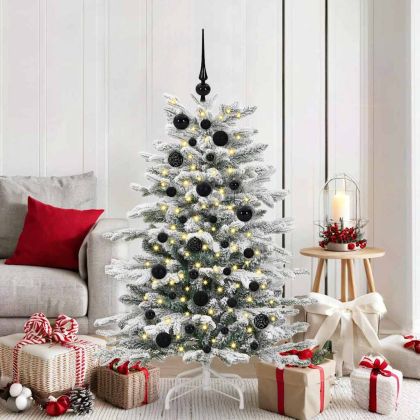 Комплект коледни топки 61 pcs Черно Пластмаса