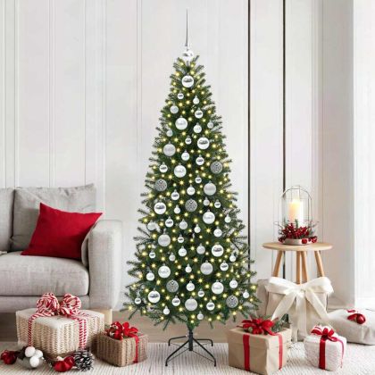 Комплект коледни топки 120 pcs Сребрист Пластмаса