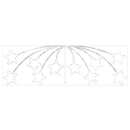 Коледна звезда с 432 LED светодиода Многоцветен 180 x 57 см ПВЦ