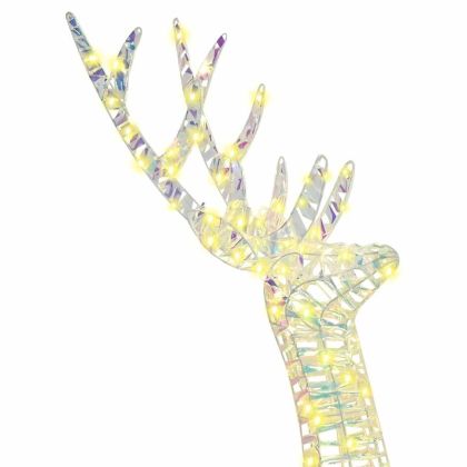 3D елен с 140 LED светодиода Топло бяло 128 см PET