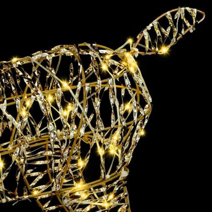 3D елен с 140 LED светодиода Топло бяло 128 см PET