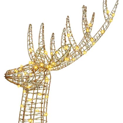 3D елен с 250 LED светодиода Топло бяло 180 cm PET