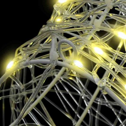 Глава на елен с 140 LED светодиода Топло бяло 60 cm Акрил