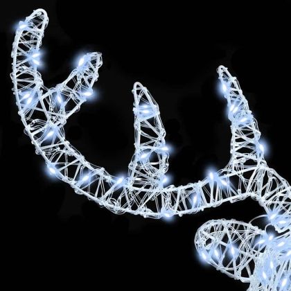 Глава на елен Студено бяло 68 x 36.5 x 62.5 см Акрил