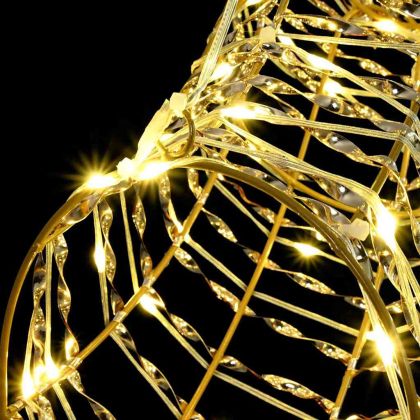 Дядо Коледа, който дърпа шейна Топло бяло PET