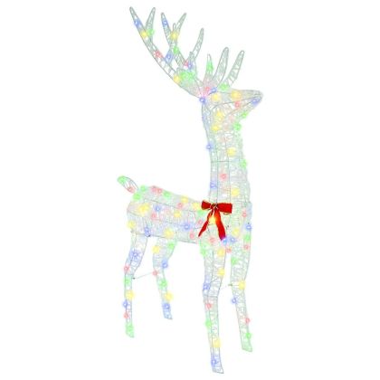 Дядо Коледа, който дърпа шейна цветно 70 x 26 x 128.5 см Акрил