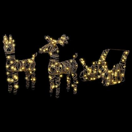 Дядо Коледа, който дърпа шейна Топло бяло Ратан