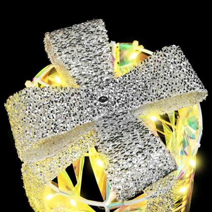 Декорация за Подаръчна Кутия 3 pcs Топло бяло PET