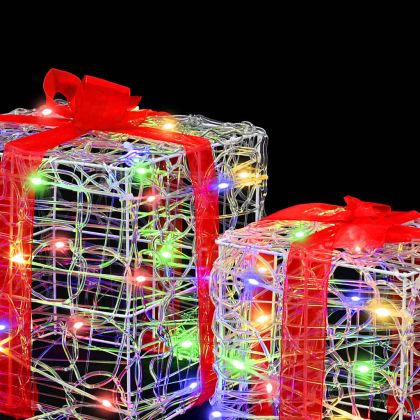 Кутия за подарък 3 pcs Многоцветен 20 x 20 x 20 см Акрил