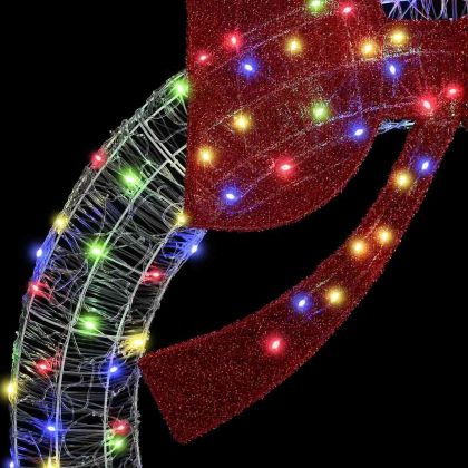 Венец с 80 LED светодиода Многоцветен 92 x 9.5 x 92 см Акрил