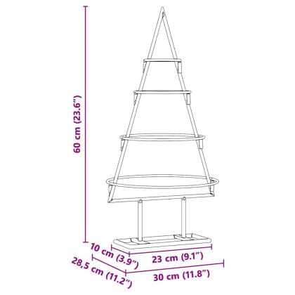 Метално коледно дърво Златист 60 cm Прахово покритие стомана