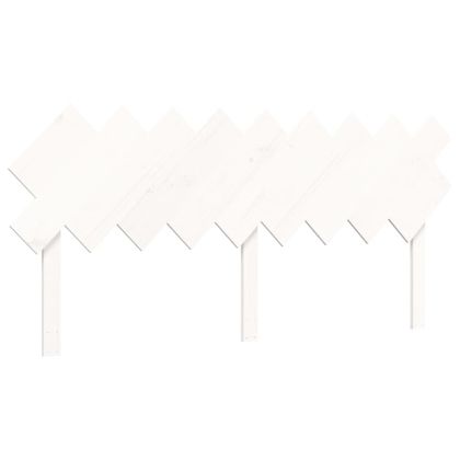 Рамка за легло с табла бяла Super King Size дърво масив