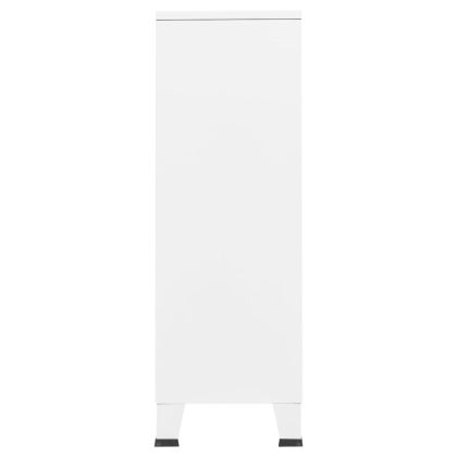 Индустриален гардероб, бял, 67x35x107 см, стомана