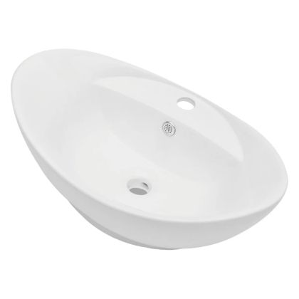 Комплект мебели за баня от две части, керамика, дъб