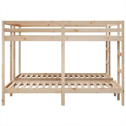 Рамка за тройно легло, 200x200/80x200 см, бор масив