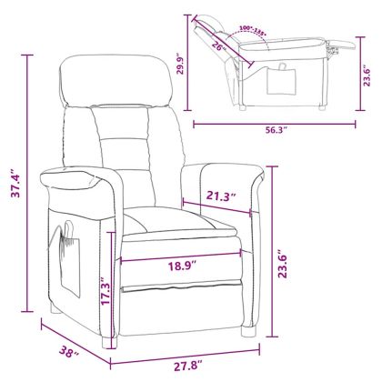 Масажен стол с възглавница Таупе 70.5 x 96.5 x 95 см текстил