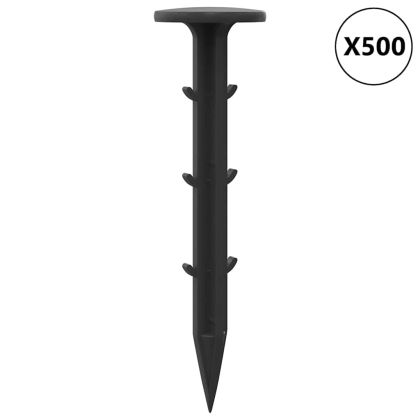 Пластмасови Пинове 500 pcs Черно 3 x 11 см Пластмаса