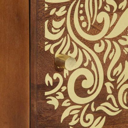 Нощно шкафче с врата Меден кафяв 40 x 33 x 46 см