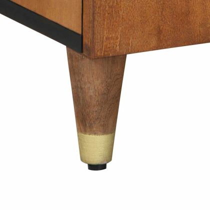 ТВ шкаф Меден кафяв 105 x 33 x 46 см Солидно мангово дърво