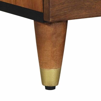 ТВ шкаф Меден кафяв 70 x 33 x 46 см Солидно мангово дърво