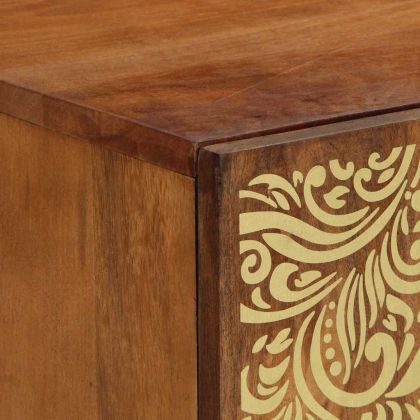 ТВ шкаф Меден кафяв 105 x 33 x 46 см Солидно мангово дърво