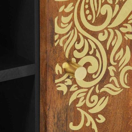 ТВ шкаф Меден кафяв 80 x 33 x 46 см Солидно мангово дърво