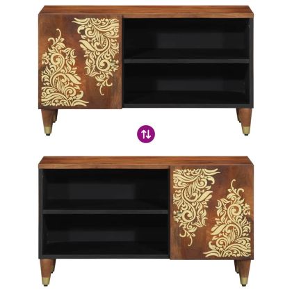 ТВ шкаф Меден кафяв 80 x 33 x 46 см Солидно мангово дърво