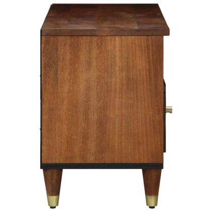 ТВ шкаф Меден кафяв 100 x 33 x 46 см Солидно мангово дърво