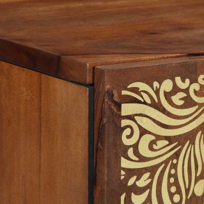 Стенен шкаф Меден кафяв 38 x 33 x 48 см Солидно мангово дърво