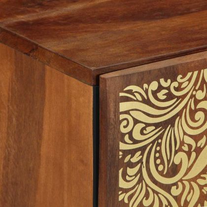 Шкаф за баня Меден кафяв 38 x 33 x 58 см Солидно мангово дърво