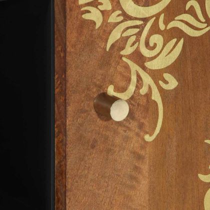 Служебен шкаф Кафяво 90 x 33 x 75 см Солидно мангово дърво