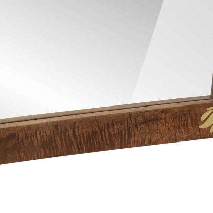 Огледало за баня с огледало Меден кафяв 70 x 50 x 2,5 см