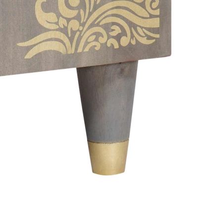 Служебен шкаф с рафт с врата Сив и златен 40 x 33 x 75 см