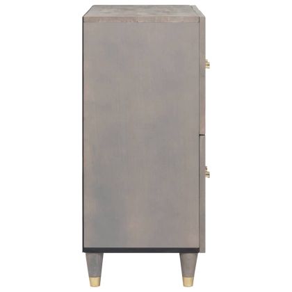 Служебен шкаф с рафт с врата Сив и златен 60 x 33 x 75 cm
