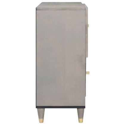 Служебен шкаф с рафт с врата Сив и златен 80 x 33 x 75 см