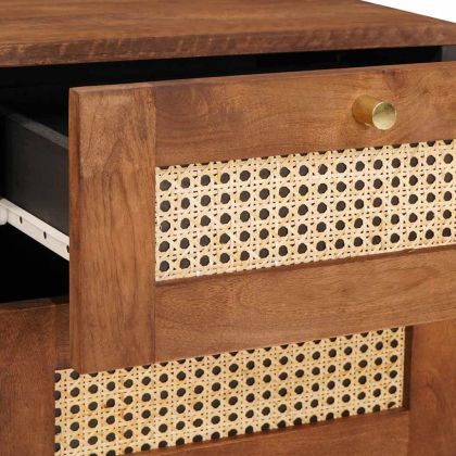 Нощен шкаф с чекмедже 2 pcs Кафяво 40 x 33,5 x 46 см