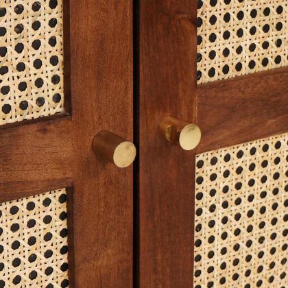 Служебен шкаф Кафяво 60 x 33.5 x 75 см мангово дърво масив