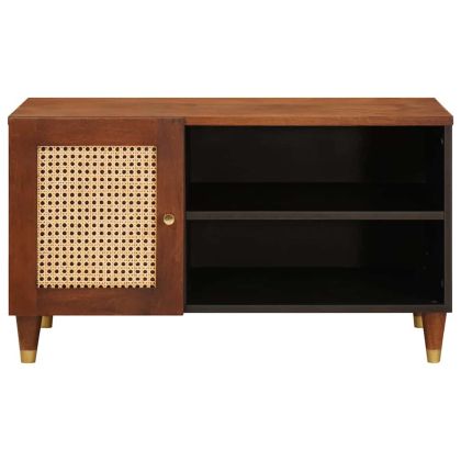 Шкафове и стелажи за съхранение на медии с рафт с врата Кафяво