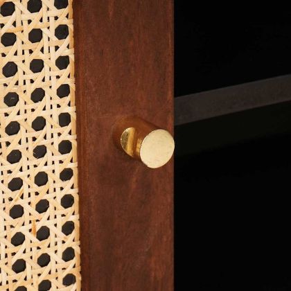 Шкафове и стелажи за съхранение на медии с рафт с врата Кафяво