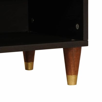 Шкафове и стелажи за съхранение на медии с рафт с врата Кафяво