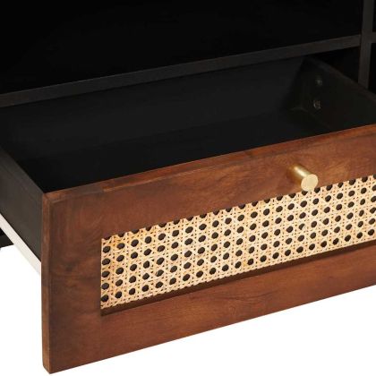 Шкафове и стелажи за съхранение на медии с чекмедже Кафяво