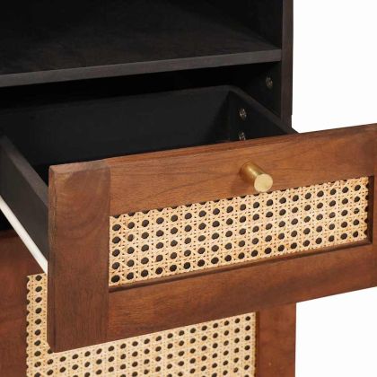 Служебен шкаф с чекмедже с рафт Кафяво 38 x 33.5 x 160 см