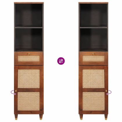 Служебен шкаф с чекмедже с рафт Кафяво 38 x 33.5 x 160 см