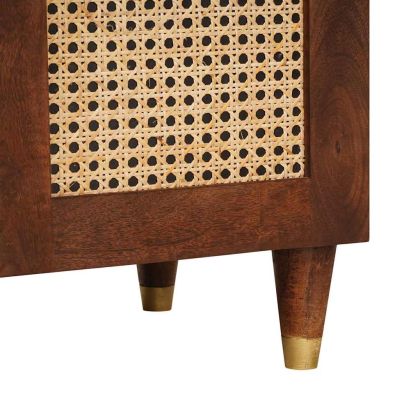 Страничен шкаф Кафяво 60 x 33,5 x 75 см Солидно мангово дърво